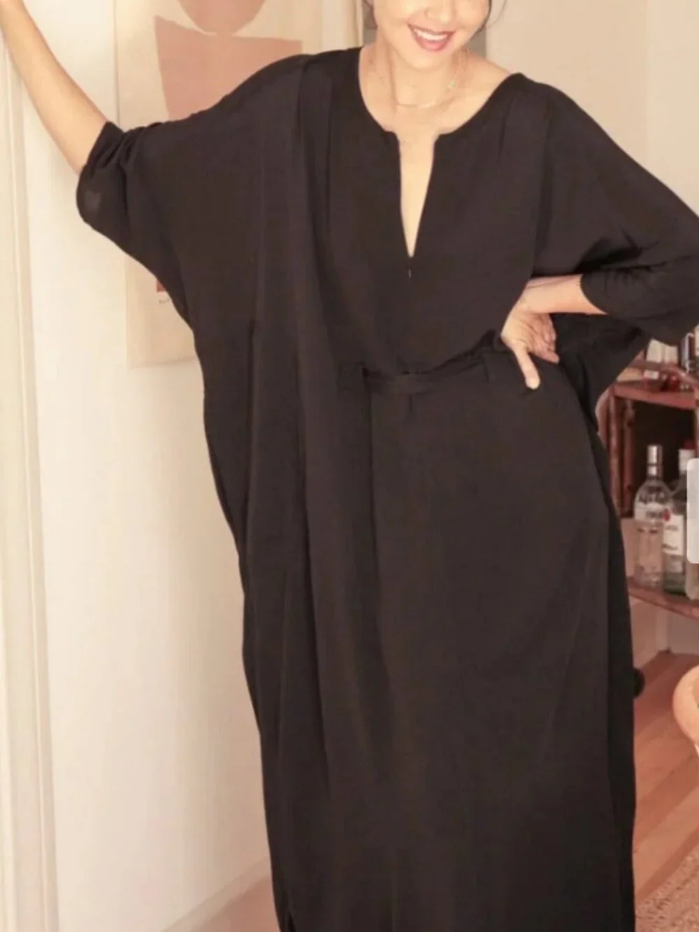 Odd bird NWT Ruya Tunic Maxi Dress Adjustable Oversized Viscose Bohemian Sz 5XL